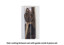 Load image into Gallery viewer, Hair cutting Scissors with guide comb4 piece set MadHug - Beauty Store