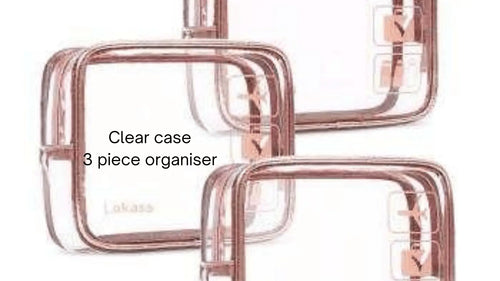 Cosmetic Clear Case Organizers (Set of 3) MadHug Health Beauty and Personal Care