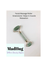 Load image into Gallery viewer, Facial Massage Roller- Green Stone Roller Set MadHug Health Beauty and Personal care
