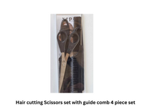 Load image into Gallery viewer, Hair cutting Scissors with guide comb4 piece set MadHug - Beauty Store
