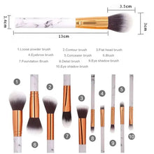 Load image into Gallery viewer, Makeup brush set - Marble (Pouch) MadHug Health Beauty and Personal Care

