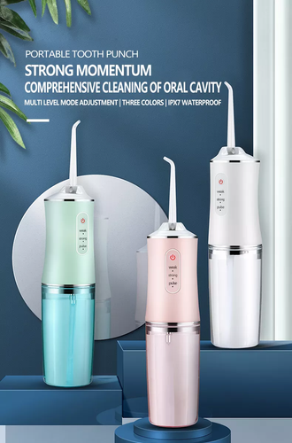 Water Floss Dental Oral Irrigator- The strong pulsed water flow completely cleans up bacteria, tooth stains , tarter and food residue in all parts o the oral cavity.