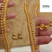 Load image into Gallery viewer, Plain Gold Long Necklace with Earings MadHug Health Beauty and Personal care
