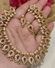 Load image into Gallery viewer, Rose gold plated necklace &amp; earring set MadHug Health Beauty and Personal care

